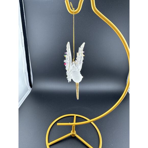 Vintage Hand Spun Glass Hummingbird Ornament 3.5" Original Box - Picture 6 of 9